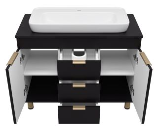 Напольная тумба под раковину Brevita Enfida 100см чёрный